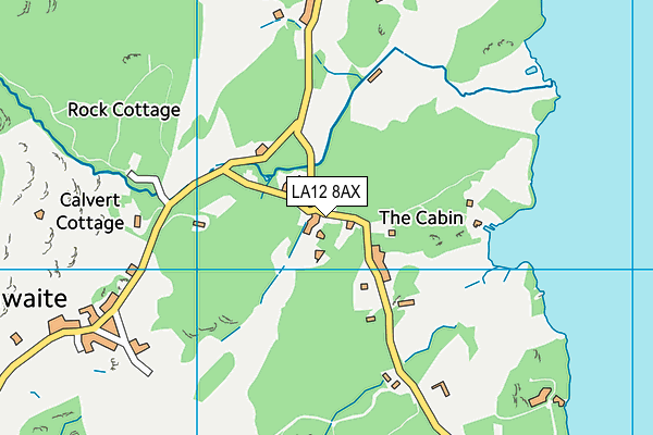 LA12 8AX map - OS VectorMap District (Ordnance Survey)