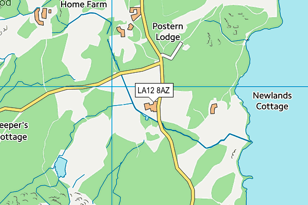 LA12 8AZ map - OS VectorMap District (Ordnance Survey)