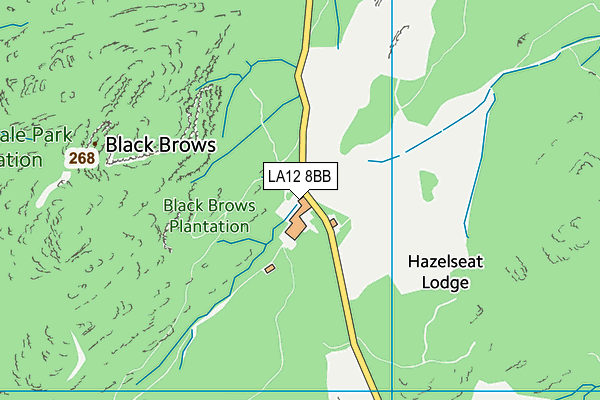 LA12 8BB map - OS VectorMap District (Ordnance Survey)