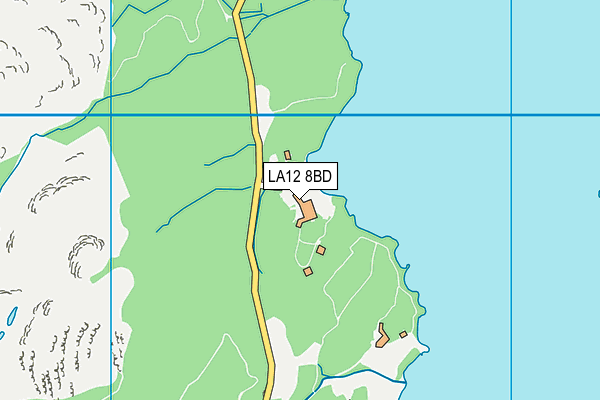LA12 8BD map - OS VectorMap District (Ordnance Survey)