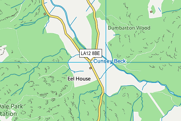 LA12 8BE map - OS VectorMap District (Ordnance Survey)
