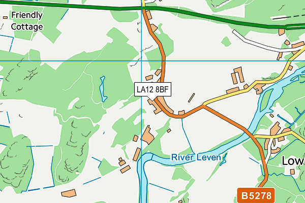 LA12 8BF map - OS VectorMap District (Ordnance Survey)