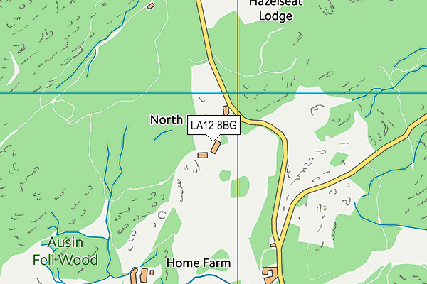 LA12 8BG map - OS VectorMap District (Ordnance Survey)