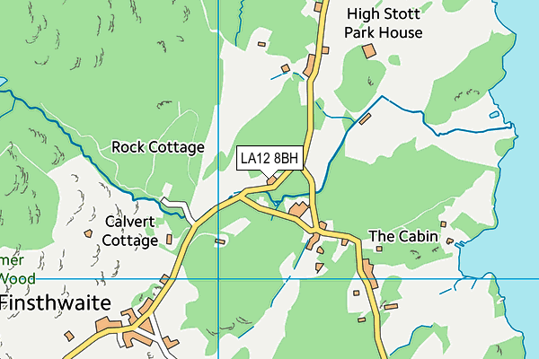 LA12 8BH map - OS VectorMap District (Ordnance Survey)