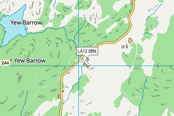 LA12 8BN map - OS VectorMap District (Ordnance Survey)