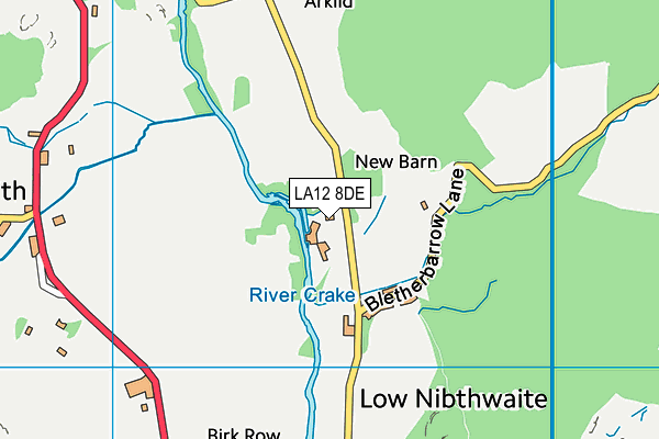 LA12 8DE map - OS VectorMap District (Ordnance Survey)