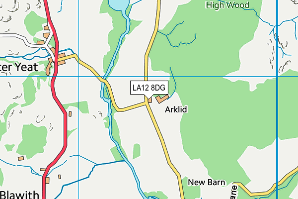 LA12 8DG map - OS VectorMap District (Ordnance Survey)