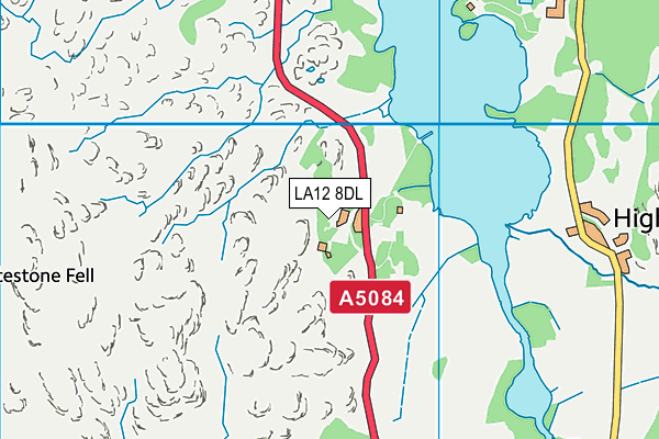 LA12 8DL map - OS VectorMap District (Ordnance Survey)