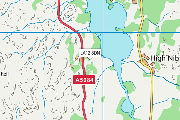 LA12 8DN map - OS VectorMap District (Ordnance Survey)