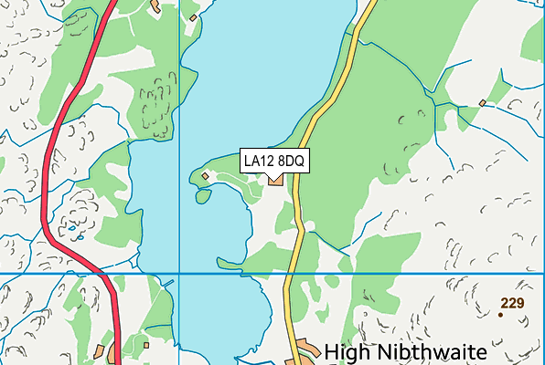 LA12 8DQ map - OS VectorMap District (Ordnance Survey)