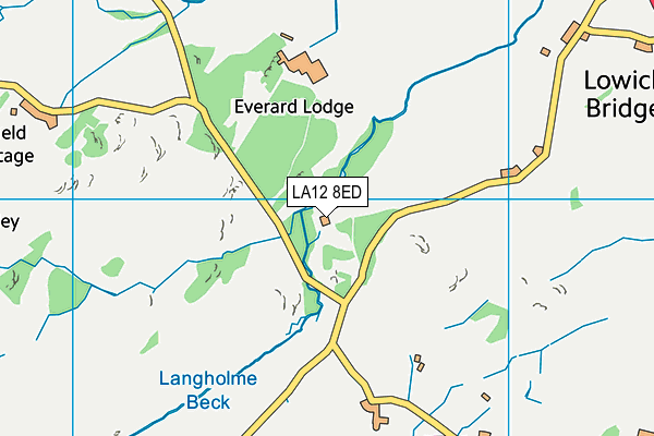 LA12 8ED map - OS VectorMap District (Ordnance Survey)