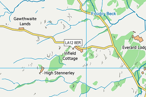 LA12 8ER map - OS VectorMap District (Ordnance Survey)