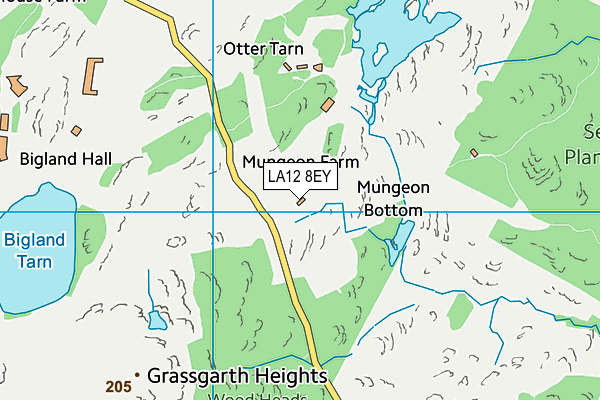 LA12 8EY map - OS VectorMap District (Ordnance Survey)