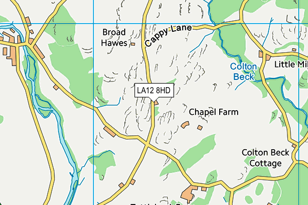 LA12 8HD map - OS VectorMap District (Ordnance Survey)