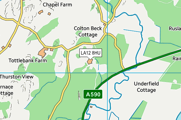 LA12 8HU map - OS VectorMap District (Ordnance Survey)