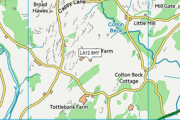 LA12 8HY map - OS VectorMap District (Ordnance Survey)
