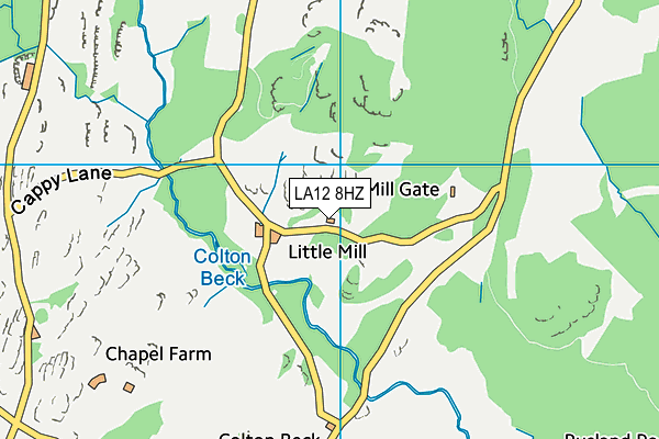 LA12 8HZ map - OS VectorMap District (Ordnance Survey)