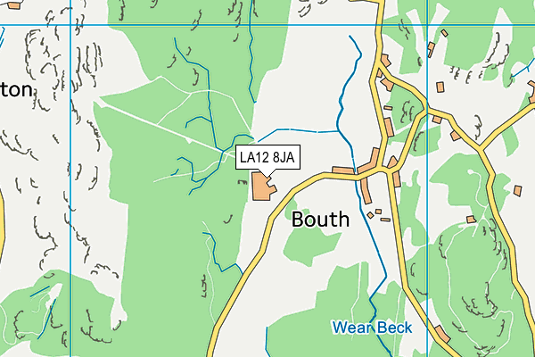 LA12 8JA map - OS VectorMap District (Ordnance Survey)