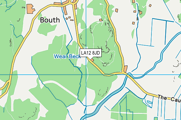LA12 8JD map - OS VectorMap District (Ordnance Survey)