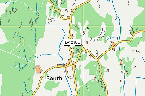 LA12 8JE map - OS VectorMap District (Ordnance Survey)