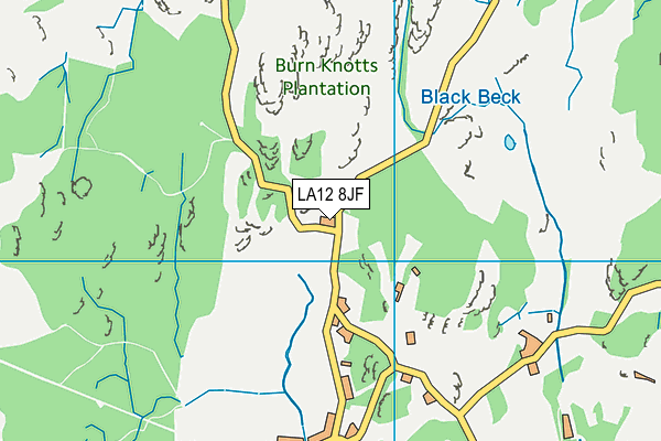 LA12 8JF map - OS VectorMap District (Ordnance Survey)