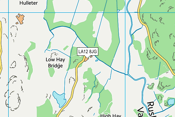 LA12 8JG map - OS VectorMap District (Ordnance Survey)