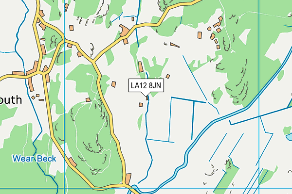 LA12 8JN map - OS VectorMap District (Ordnance Survey)