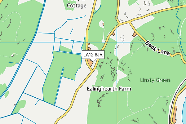LA12 8JR map - OS VectorMap District (Ordnance Survey)
