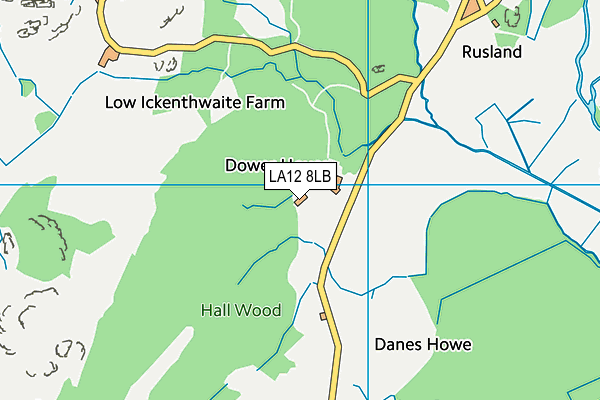 LA12 8LB map - OS VectorMap District (Ordnance Survey)