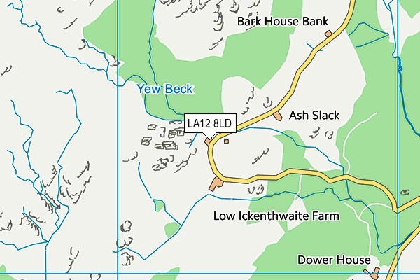 LA12 8LD map - OS VectorMap District (Ordnance Survey)