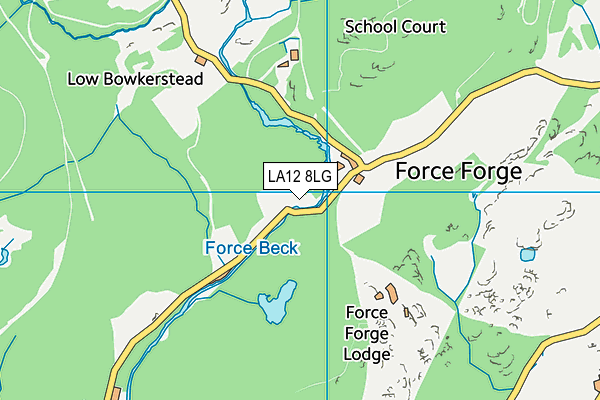 LA12 8LG map - OS VectorMap District (Ordnance Survey)