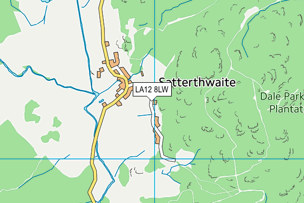 LA12 8LW map - OS VectorMap District (Ordnance Survey)