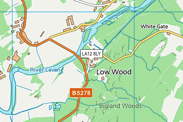 LA12 8LY map - OS VectorMap District (Ordnance Survey)