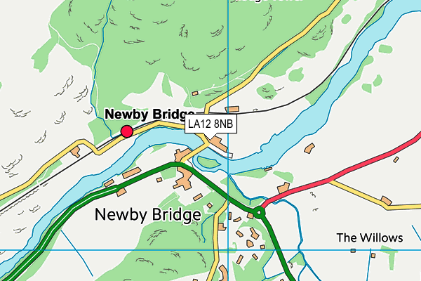 Swan Hotel Health & Fitness (Newby Bridge) map (LA12 8NB) - OS VectorMap District (Ordnance Survey)