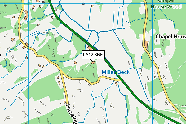 LA12 8NF map - OS VectorMap District (Ordnance Survey)
