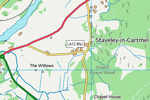 LA12 8NJ map - OS VectorMap District (Ordnance Survey)