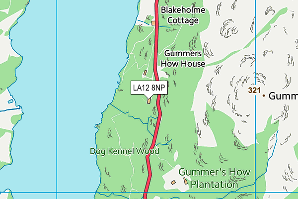LA12 8NP map - OS VectorMap District (Ordnance Survey)