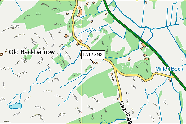 LA12 8NX map - OS VectorMap District (Ordnance Survey)