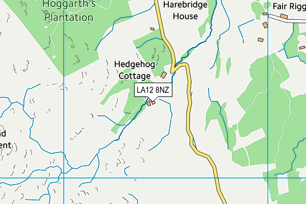 LA12 8NZ map - OS VectorMap District (Ordnance Survey)
