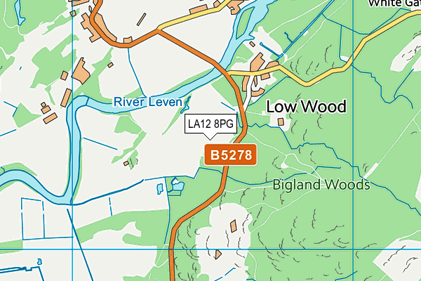 LA12 8PG map - OS VectorMap District (Ordnance Survey)