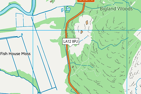 LA12 8PJ map - OS VectorMap District (Ordnance Survey)