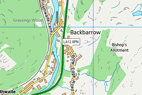 LA12 8PN map - OS VectorMap District (Ordnance Survey)