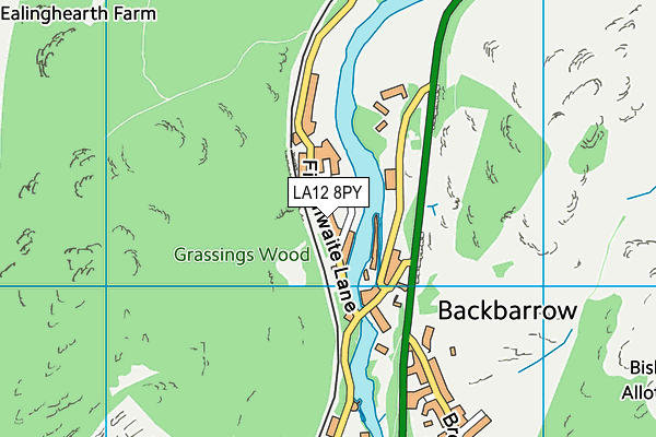 LA12 8PY map - OS VectorMap District (Ordnance Survey)