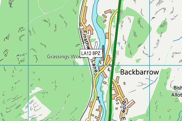LA12 8PZ map - OS VectorMap District (Ordnance Survey)