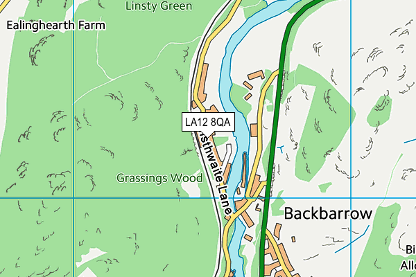 LA12 8QA map - OS VectorMap District (Ordnance Survey)