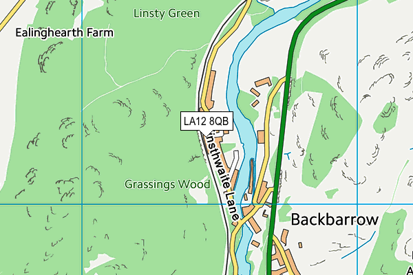 LA12 8QB map - OS VectorMap District (Ordnance Survey)