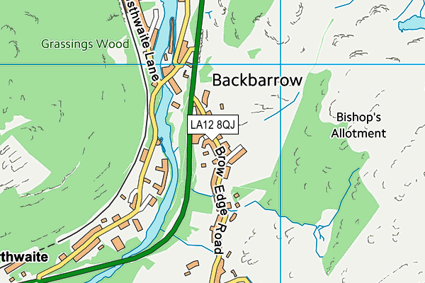 LA12 8QJ map - OS VectorMap District (Ordnance Survey)