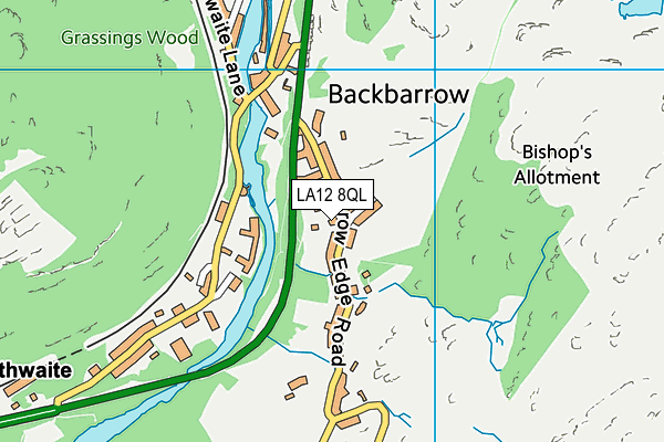 LA12 8QL map - OS VectorMap District (Ordnance Survey)