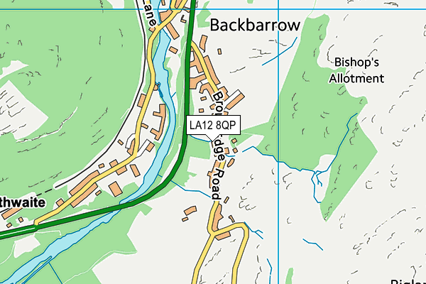LA12 8QP map - OS VectorMap District (Ordnance Survey)