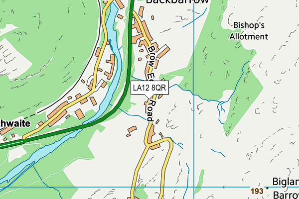 LA12 8QR map - OS VectorMap District (Ordnance Survey)